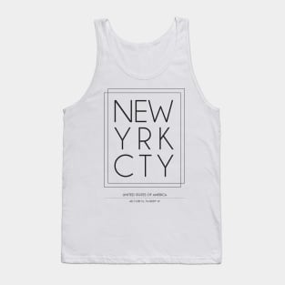 New Yrk Cty Minimal Typography Tank Top